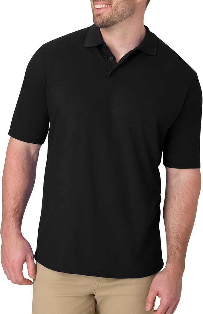 Hanes Men's X-Temp Polo Shirt product construction highlight