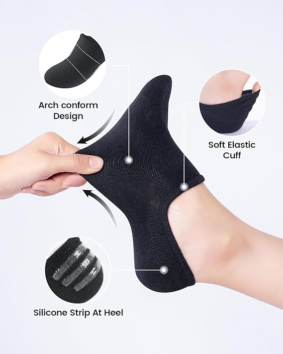 IDEGG No Show Socks Women & Men Low Cut Ankle Short Anti-slid Athletic Running Casual Invisible Liner Socks technical blueprint anatomy