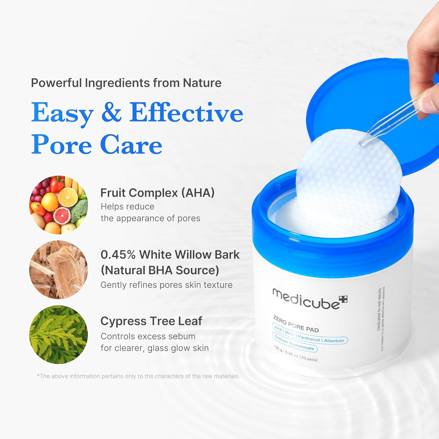 Medicube Zero Pore Pad 2.0 jar and dual-textured exfoliating pads